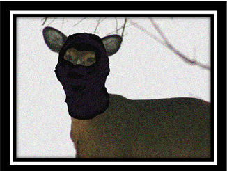 deer at the door w mask