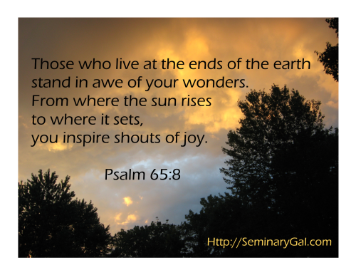 God inspires shouts of joy