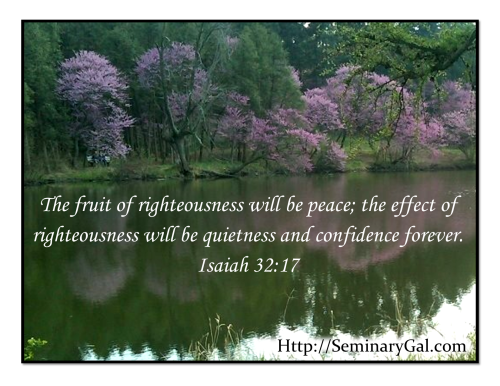 The fruit of righteousness will be peace