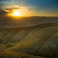 sunrise desert israel no frame