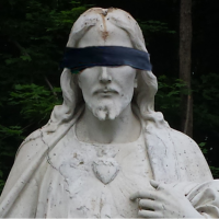 blindfolded Jesus