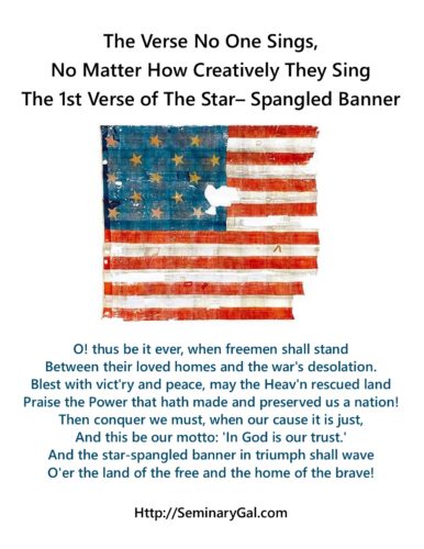 The Star Spangled Banner Seminary Gal The Star Spangled Banner Making The Theological Understandable
